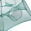 Fishing Trap Net Portable Folded Fishing Bait Trap Shrimp Minnow Crab Bait Net 6 Sides 6 Holes Crayfish Cast Mesh Trap Automatic