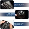 5 Rolls Overall 50 Count Black Garbage Bags Disposable Trash Bags Trash Can Liners Unscented Leak Resistant for Camping Toilet Home Office