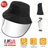 Fishman Hat Protective Face Shield Removable Sun Bucket Cap Face Cover Protect Against UV Spitting Saliva Dust Wind