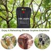 Portable Solar Heated Shower Bag Camping Shower Bath Water Bag 5 Gallons w/ On-Off Switchable Shower Head
