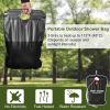 Portable Solar Heated Shower Bag Camping Shower Bath Water Bag 5 Gallons w/ On-Off Switchable Shower Head