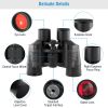 Portable HD Binoculars with FMC Lens Low Light Night Vision Telescope for Bird Watching Hunting Sports Events Concerts Adventure w/ Shoulder Strap Bag