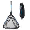 Foldable Fishing Net With Aluminum Alloy Rod EVA Handle Durable 5MM Hexagonal Nano Coating Nylon Mesh Collapsible Landing Net Safe Fish Catching or Re