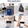 5 Rolls Overall 50 Count Black Garbage Bags Disposable Trash Bags Trash Can Liners Unscented Leak Resistant for Camping Toilet Home Office