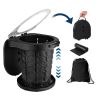 Retractable Portable Toilet Collapsible Portable Potty for Adults Emergency Toilet Kit with Adjustable Height Lid 20 Garage Bags Carry Bag for Camping