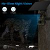 4G 4K 30FPS Solar Trail Camera Outdoor Wildlife Camera Motion Activated IP66 Waterproof with 140ºViewing Angle No Glow Night Vision SIM Card APP Contr