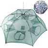 Fishing Trap Net Portable Folded Fishing Bait Trap Shrimp Minnow Crab Bait Net 6 Sides 6 Holes Crayfish Cast Mesh Trap Automatic