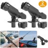 Boat Fishing Pole Rod Holder 360° Rotatable Kayak Side Rail Mount Adjustable Folding Rod Holder w/ Large Clamp