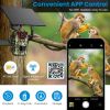 4G 4K 30FPS Solar Trail Camera Outdoor Wildlife Camera Motion Activated IP66 Waterproof with 140ºViewing Angle No Glow Night Vision SIM Card APP Contr