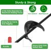 4 Pack Heavy Duty Ground Auger Stakes 2.76in Wide Spiral Drill Bits Soil Hole Digging Drill Shaft Farm Vegetable Flower Planting Earth Planter Digger