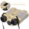 4X30 Kids Toy Night Vision Binoculars with Pop-Up LED Light Portable Neck Strap for Watching Hiking Travelling