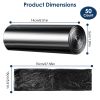 5 Rolls Overall 50 Count Black Garbage Bags Disposable Trash Bags Trash Can Liners Unscented Leak Resistant for Camping Toilet Home Office