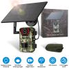 4G 4K 30FPS Solar Trail Camera Outdoor Wildlife Camera Motion Activated IP66 Waterproof with 140ºViewing Angle No Glow Night Vision SIM Card APP Contr