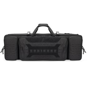 VOTAGOO Double Rifle Case Gun Bag, Safely Long-Barrel Firearm Transportation Cases Locks, All-Weather Soft Tactical Range Bag Ackpack For Shotgun