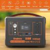 Portable Power Station 110V/600W 568Wh Lithium Battery Pure Sine Wave AC Outlet DC USB Solar Generator Supply