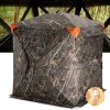 VEVOR Hunting Blind, 270Â° See Through Ground Blind, 2-3 Person Pop Up Deer Blind, Portable Resilient Hunting Tent, 3 Horizontal Windows