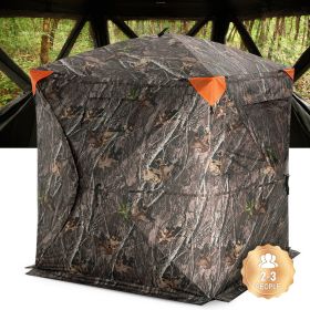 VEVOR Hunting Blind, 270Â° See Through Ground Blind, 2-3 Person Pop Up Deer Blind, Portable Resilient Hunting Tent, 3 Horizontal Windows