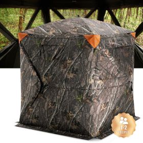 VEVOR Hunting Blind, 270Â° See Through Ground Blind, 1-2 Person Pop Up Deer Blind, Portable Resilient Hunting Tent, 3 Horizontal Windows