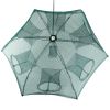 Fishing Trap Net Portable Folded Fishing Bait Trap Shrimp Minnow Crab Bait Net 6 Sides 6 Holes Crayfish Cast Mesh Trap Automatic