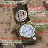 Military Lensatic Sighting Compass; Survival Tactical Backpacking Compact; Handheld Gear With Carry Bag; Waterproof Compass