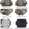 Military Lensatic Sighting Compass; Survival Tactical Backpacking Compact; Handheld Gear With Carry Bag; Waterproof Compass