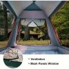 Muti-Person Outdoor Automatic Quick Opening Camping Tent with Mesh Windows. Made of Oxford Fabric, Comes with Portable Bag & Moisture - Proof Mat.