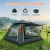 Muti-Person Outdoor Automatic Quick Opening Camping Tent with Mesh Windows. Made of Oxford Fabric, Comes with Portable Bag & Moisture - Proof Mat.