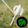 8pcs Ground Nails; Tent Stakes; Garden Stakes; Heavy Duty Stakes; Camping Tent Pegs; Glowing Ground Pegs; Awning Steel Pegs; Wind Rope Pegs
