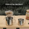 1pc Portable Coffee Drip Rack; Foldable Reinforced Stainless Steel Coffee Filter Rack; Portable Funnel Filter Cup; Coffee Stove