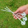 8pcs Ground Nails; Tent Stakes; Garden Stakes; Heavy Duty Stakes; Camping Tent Pegs; Glowing Ground Pegs; Awning Steel Pegs; Wind Rope Pegs