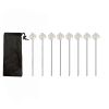 8pcs Ground Nails; Tent Stakes; Garden Stakes; Heavy Duty Stakes; Camping Tent Pegs; Glowing Ground Pegs; Awning Steel Pegs; Wind Rope Pegs