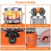 2000W 2 In 1 Camping Stove Tent Heater Outdoor Gas Stove Portable Backpacking Stove with 3 Modes 360° Radiant Heating for Camping Hiking Picnic BBQ