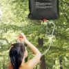 Portable Solar Heated Shower Bag Camping Shower Bath Water Bag 5 Gallons w/ On-Off Switchable Shower Head