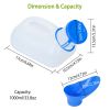 Unisex Potty Urinal Bottle 1000ML/33.8OZ Adult Emergency Urinal Device Portable Male Female Toilet w/ Lid Funnel For Car Camping Travel Hospital Outdo