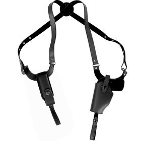 Shoulder Holster With Adjustable Straps Magazine Holder Vertical PU Leather Gun Holster For Concealed Carry Fit For M1911 Glock Sig Sauer (Color: black)