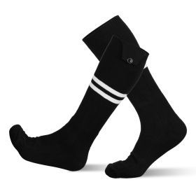 Heated Socks for Men Women Electric Heating Socks with APP Control 5000mAh Battery Rechargeable Thermal Socks Winter Warm Socks for Skiing Hiking Camp (Color: black)