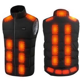 Heated Vest Men Women Heated Jacket with 23 Heating Zones 3 Heat Levels USB Powered Machine Washable for Winter Hiking Skiing Skating Outdoor Activiti (size: 2XL)