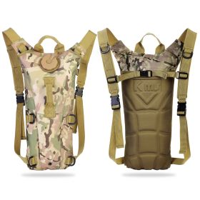 Tactical Hydration Pack 3L Water Bladder Adjustable Water Drink Backpack for Hiking Cycling Climbing Running (Color: Military)