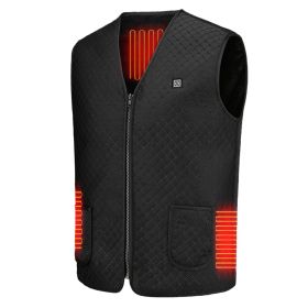 Heat Jacket Vest 3 Heating Gear Adjustable USB Heated Vest Warm Heat Coat Vest w/ 5 Heating Zones For Men Women Winter Outdoor Activity (size: 3XL)