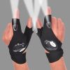 1pc rechg. Led Flashlight Fishing Gloves w/ Hook-&-loop Fastener For outdr Fishing Camping Hiking; Christmas Gifts For Dads Boyfriends Husband