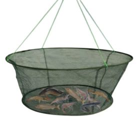 Foldable Fishing Net; Crab Net; Fish Net With Fishing Rope & Handle (Color: green)