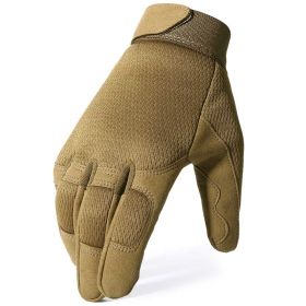 Tactical Gloves Camo Military Army Cycling Glove Sport Climbing Paintball Shooting Hunting Riding Ski Full Finger Mittens Men (Color: A9_Brown, size: M)