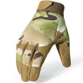 Tactical Gloves Camo Military Army Cycling Glove Sport Climbing Paintball Shooting Hunting Riding Ski Full Finger Mittens Men (Color: A9_Multicam, size: S)