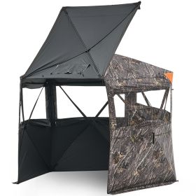 6-7 Person Portable Hunting Blind Ground Deer Duck Blind with Carrying Bag (Default: Default)