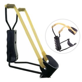 Compact Folding Slingshot Wrist Rocket Catapult For Hunting Outdoor Sport Games (Color: black)