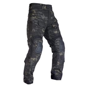 VOTAGOO G3 Combat Pants with Knee Pads Tactical Military Trousers Hunting Multicam Pants for Men Rip-Stop Airsoft Gear (Color: black, size: 36)