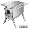 VEVOR Tent Wood Stove,outdr Camping Wood Burning Stove SS w/ Folding Pipe,Portable Wood Stove 90.6'' Height Wood Tent Stove For Camping