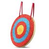 VEVOR Archery Target, 3 Layers 20" Arrow Target, Traditional Solid Straw Round Archery Target Shooting Bow, Hand-Made Arrows Target, Coloured Rope