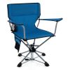 360AA Swivel Hunting Chair Portable Foldable Hunting Chair with Mesh Cup Holder and Storage Pockets