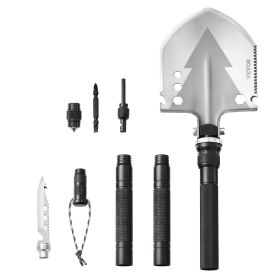 Survival Shovel 11 in 1 Camping Shovel Folding Multitool Portable Compact (Default: Default)